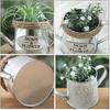 Artibetter 2pcs Tin Watering Can Vases for Centerpieces Mini Flower Pots Mini Metal Buckets Retro Flower Pot Bucket Plants Watering Pot Watering Can