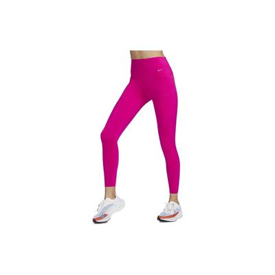 Nike Serie Go Unleashed Pantaloni Sportivi Casual Corti a Vita Alta Slim Fit Solidi da Donna Colore Rosso Lampone FB8849-624