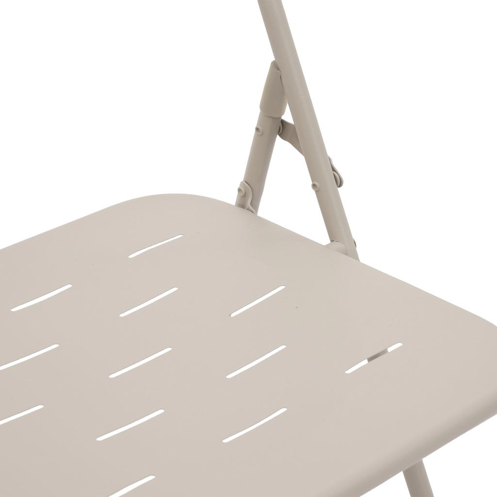 Outdoor 3-Piece Foldable Bistro Set, E Coating Furniture Sets, 2 Chairs and 1 Table, Weather-Resistant Outdoor/Indoor Conversation Set for Patio,Beige