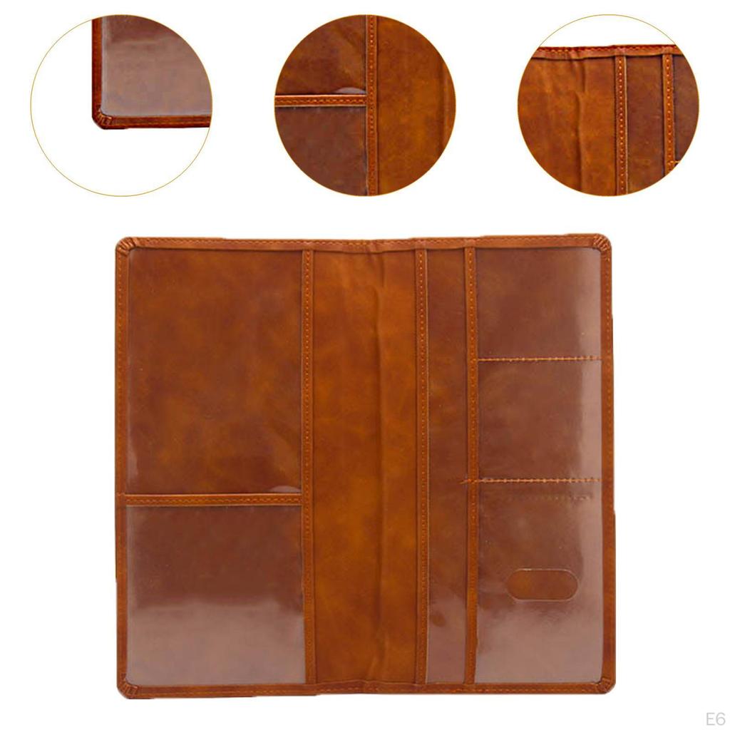 Car Insurance Record Holder, Simple PU Leather Wallet Case for Men And Women, Document Holder