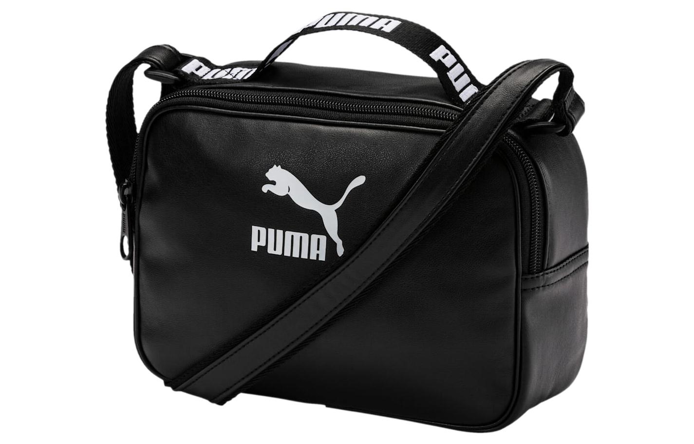 PUMA Artificial Leather Handbag, Shoulder Bag, Crossbody Bag Regular Unisex Black 075162-01