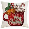 Christmas Tree Santa Claus Gift Series Linen Pillowcase Cushion Cover