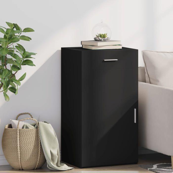 VidaXL Buffet noir 50x42,5x93 cm bois d'ingénierie, armoire, armoire latérale, armoire de rangement, armoire, placard, 846293