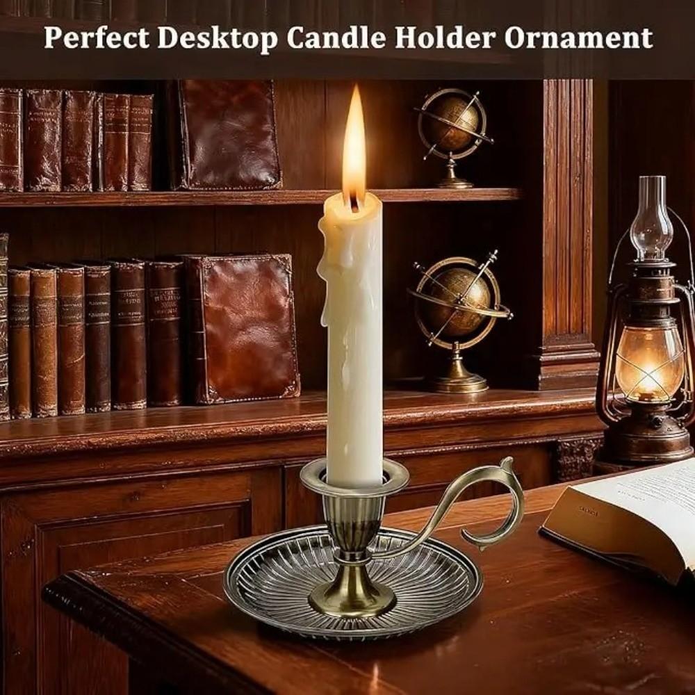 With Handle Metal Candlestick Vintage Candlestick Stand High Quality Candle Holder Table Decor