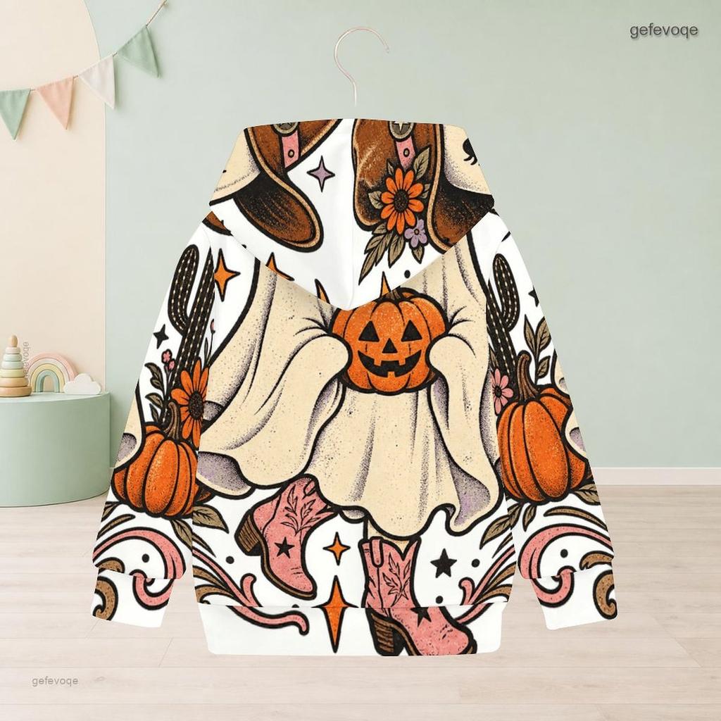 Felpa da ragazza a maniche lunghe con stampa Rana Strega Calderone Pullover casual