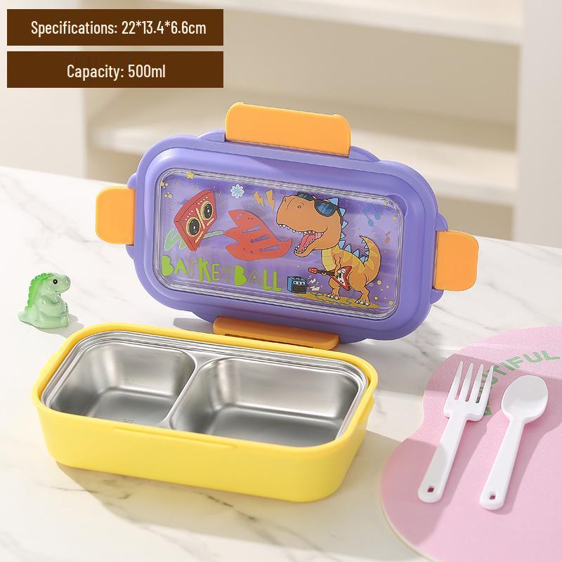 Bento Box per Pranzo con Frutta in Acciaio Inossidabile per Bambini - Anti-scottatura, Design Approfondito, Piatto per Alimenti per Studenti