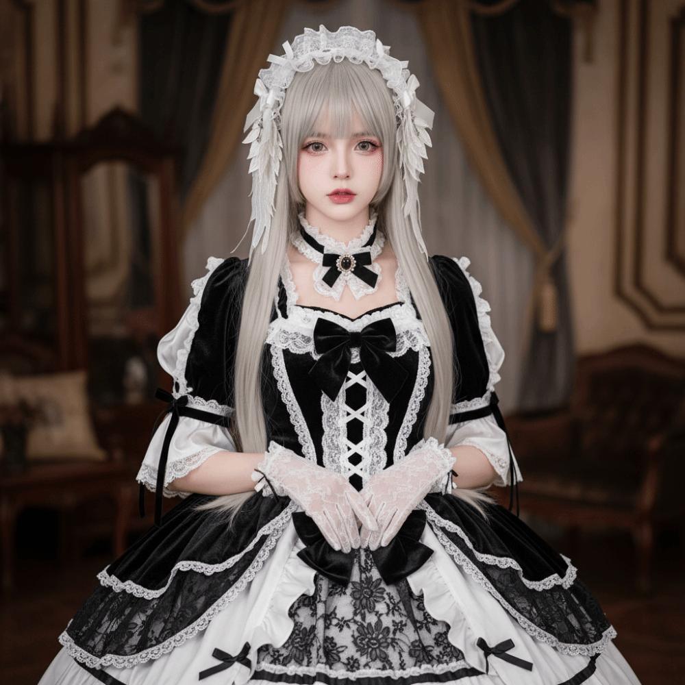 Rivet Lolita Wings Lace Headband Y2k Lolita Hair Clip Cute Cosplay Headdress Comic Convention