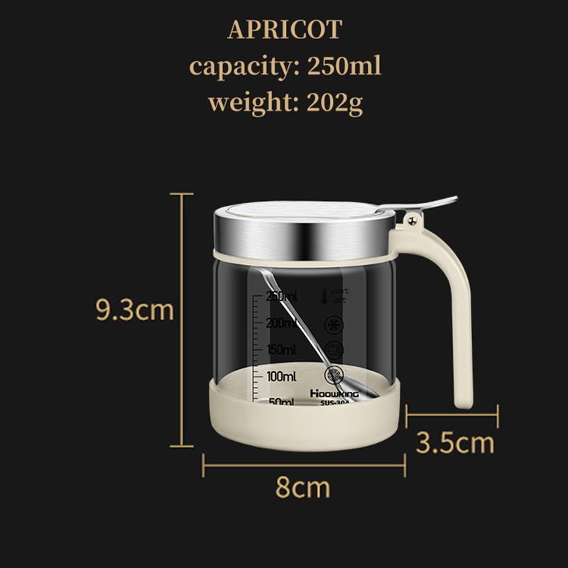 1pc Spices Glass Seasoning Jar with Spoon Sugar Bowl Salt Shaker Seasoning Container Kitchen Supplies Storage Set Spice Boxes