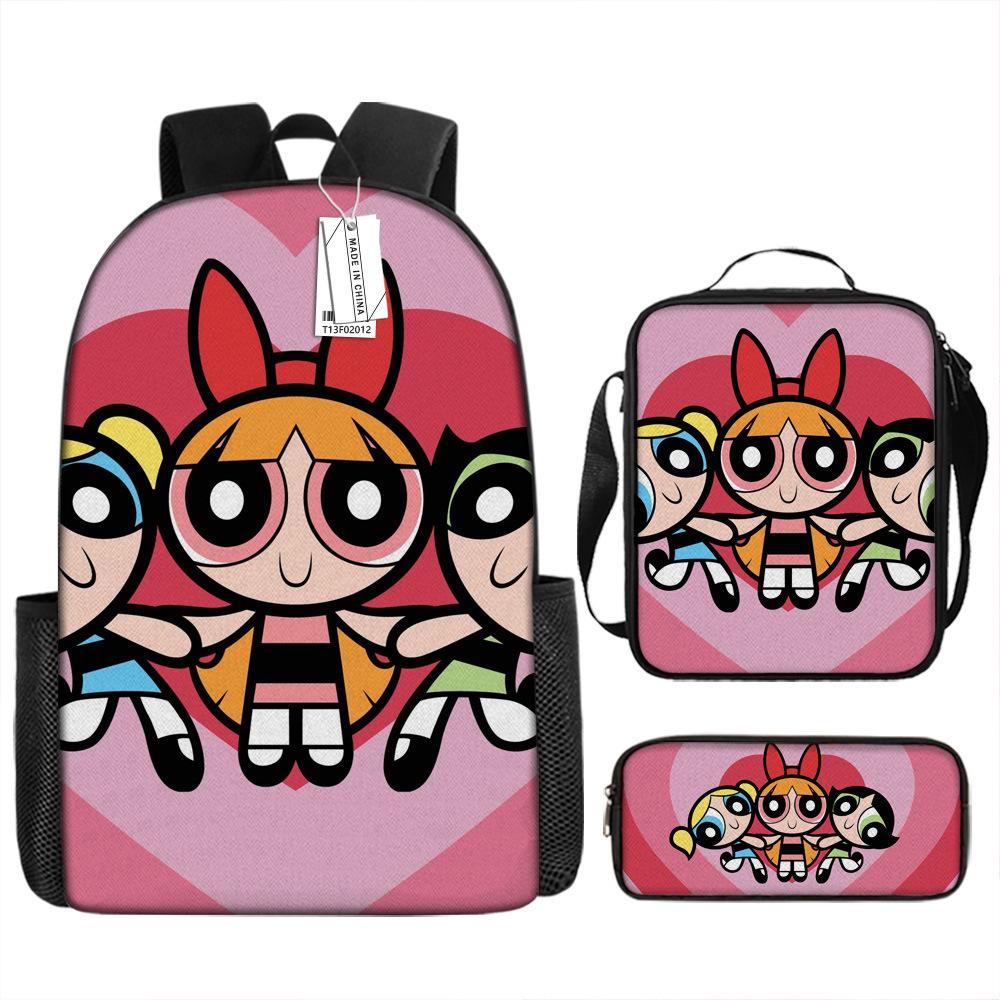 Zaino Cartone Animato Anime Poliziotta Volante Stampa Digitale Zaino Scolastico Studente Borsa a Tracolla Obliqua Astuccio