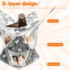 2 Pcs 3 Tiers Guinea Pig Plush Hammock Hamster Sleeping Bag Ferret Pet for Ferret Sugar Glider Chinchilla Hanging Cage House