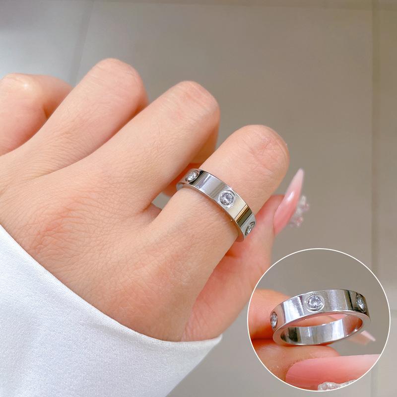 Neblednoucí, Minimalistická geometrie, Nerezová ocel, Prsten 'Tančící ve studeném větru', Módní jednoduchý prsten s indexem pro muže i ženy