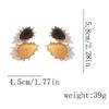 Vintage Resin Dangle Earrings Resin Alloy Irregular Shape Geometric Earrings Sweet Elegant Drop Earrings