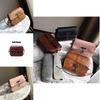 European And American Retro Style Small Saddle Bag With Deer Pendant Pu Shoulder Bag