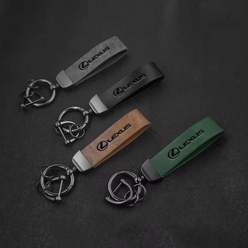 Car Vintage Leather Keychain Zinc Alloy Chain Keyring For Lexus F SPORT GS GX IS LS LX CT LC RC LBX NX RX 350h 450h ES UX 300e