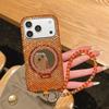 Luxury Full Diamond iPhone 13/14/15 Pro Max Mirror Stand Case with Lanyard