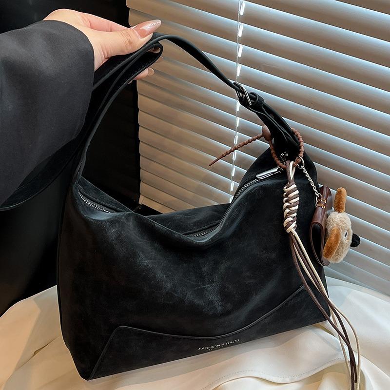 Retro bag women's large-capacity new autumn shoulder messenger bag casual work commuter dumpling bag