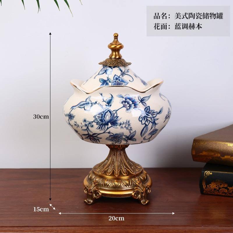 Американская ретро керамическая банка для хранения, европейские общие баночные украшения