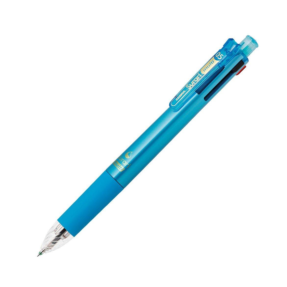 Zebra 4 Colors Sharp Slurry Multi Light Multi-Function Pen, + 0.5, Blue, P-B4SAS11-LB