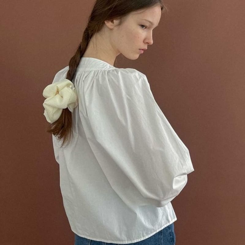 Studio Salt [25 SPRING][SALT Label] CLASSIC BIG SCRUNCHIE_IVORY