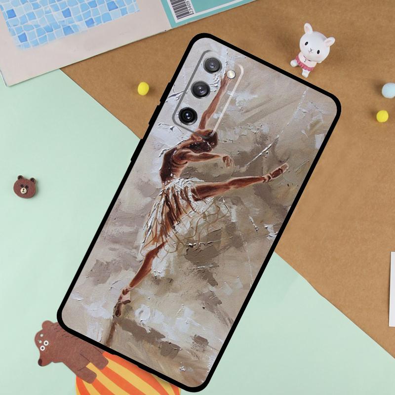 Ballet Ballerina Dancer Soft Case For Samsung Galaxy S24 Ultra S9 S10 S20 S22 S21 Plus S23 FE S25 Ultra Funda Cover