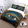 3pcs Egyptian Blue Eyes bedding Set,King Queen Style Bedding,Bedroom GuestRoom Quilt Decor,Gift (1 Duvet Cover+2 Pillowcases)
