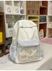 Schoolbag Sakura Milk Fu Polka Dot Weaving Korean Low Saturation Gentle Sense Campus Commuter Versatile Backpack