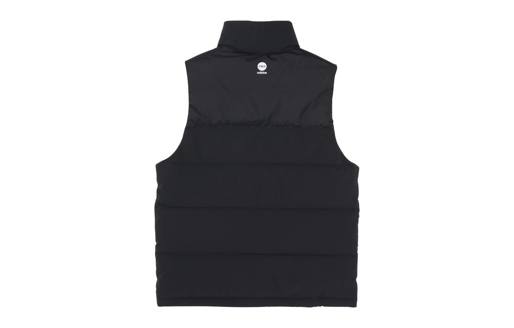 adidas Neo Down Vests Unisex Black Stand Collar Thickened HN4776