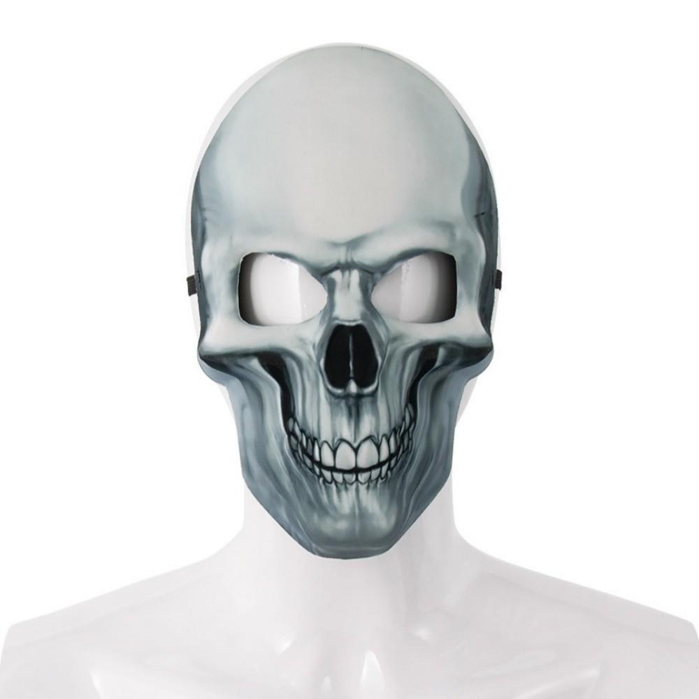 Full Face Halloween Skeleton Mask Spooky Funny Scary Skull Headgear Luminous Easy To Wear Party Cosplay Mask Cosplay