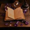 Doors of Durin from Tolkien Lord of the Rings - Handmade Leather Journal Book of Shadow Fantasy Journal Wedding Guest Book Gift for Him/her.