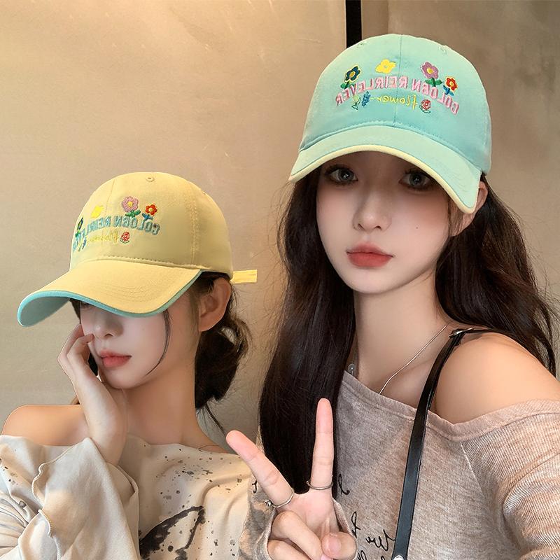 Baseball Cap For Women Sun Protection Duckbill Cap Korean Style Letter Print Duck Tongue Hat Cotton Casual For Men And Women Visor Ricygvm
