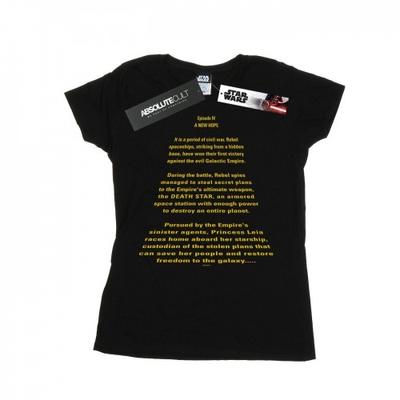 Womens/Ladies A New Hope Opening Crawl Cotton T-Shirt