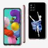 Simple Swan Dance Ballet Clear Phone Case For Samsung A51 A71 A21S A12 A11 A31 A41 A03S A22 A13 A33 A73 A53 A52 A32 5G A23 Cover
