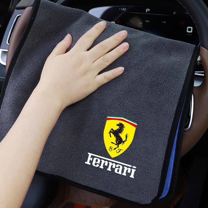 Car Microfiber Cleaning Towel Wipe Drying Cloth Clean Tools Accessory For Ferrari F430 488 458 F12berlinetta 499P 2022 488 250