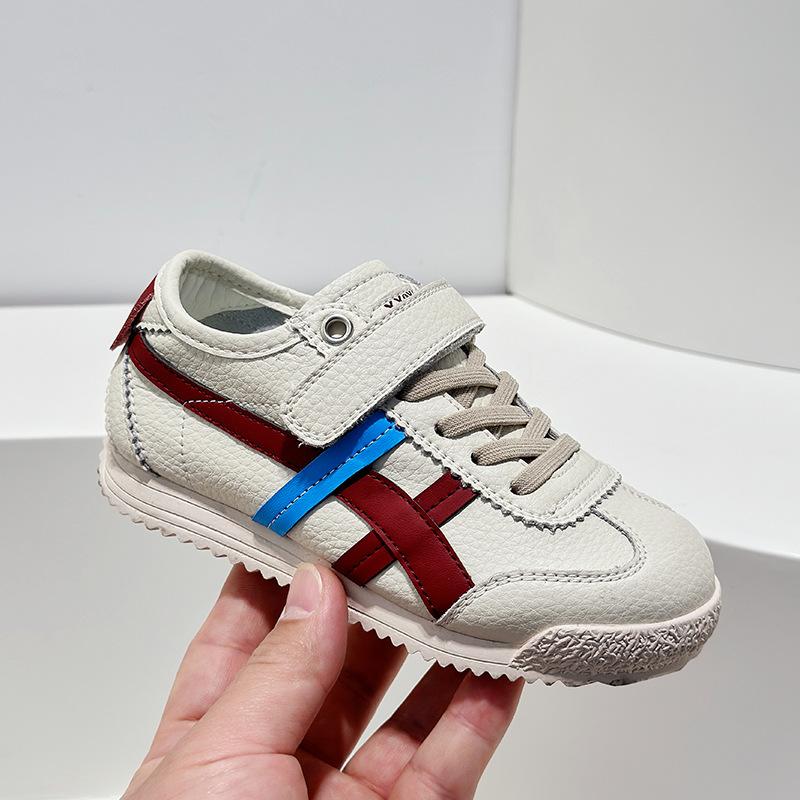 

Children s shoes autumn new boys and girls casual soft-soled sports shoes baby shoes lightweight and versatile leather classmates 22-25 yards one hand shot 4 pairs бордовый