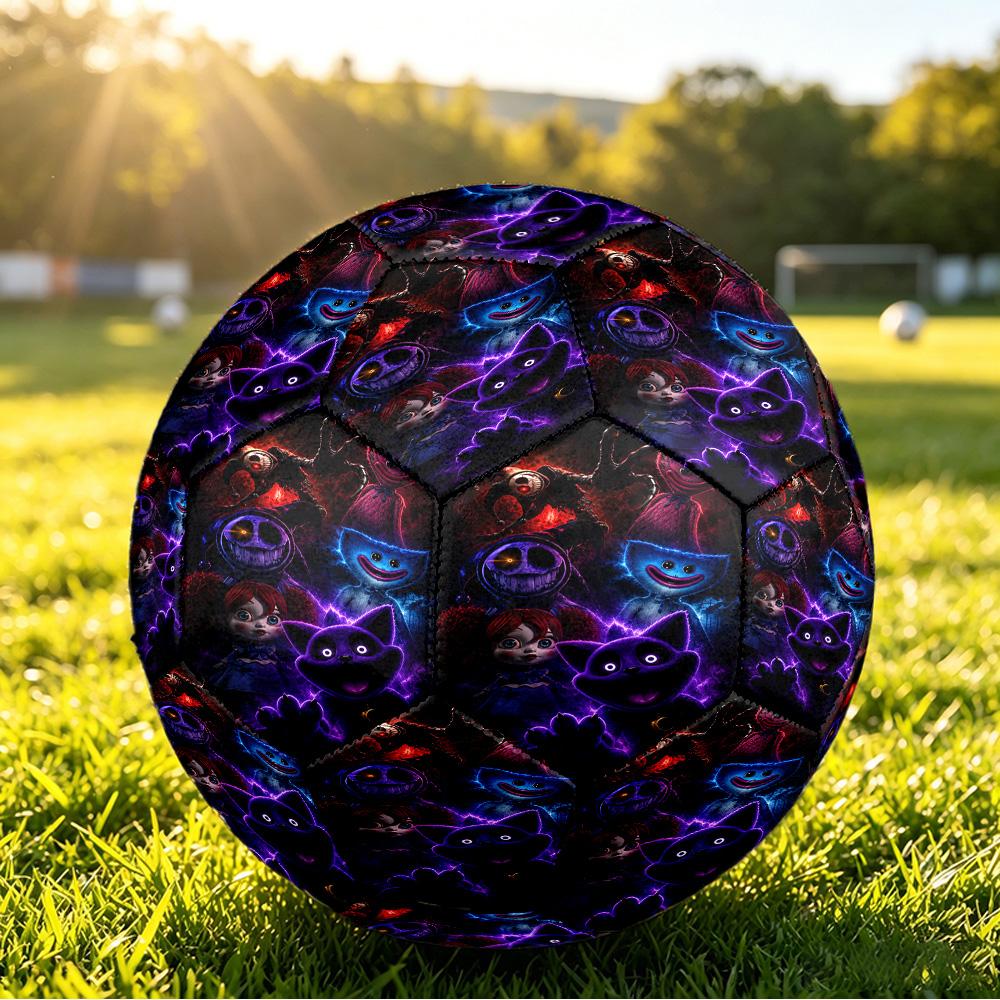 Poppy Playtime Print Size 5 Soccer Ball Durable Shock?Absorbing Sports Ball For Training Match Outdoor Playing