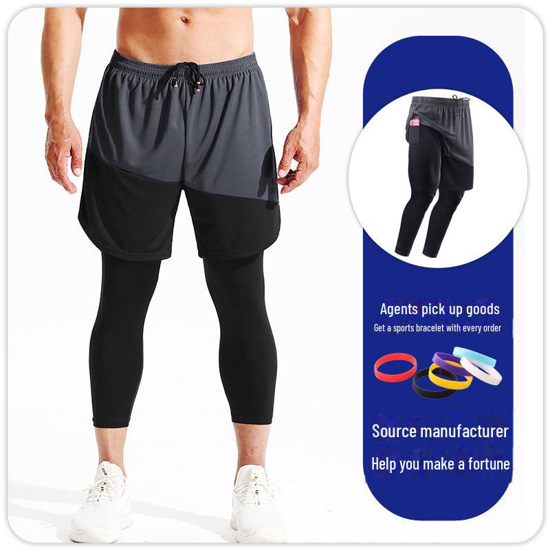 

Мужские быстросохнущие баскетбольные брюки и шорты Four Seasons 2 в 1 L серый