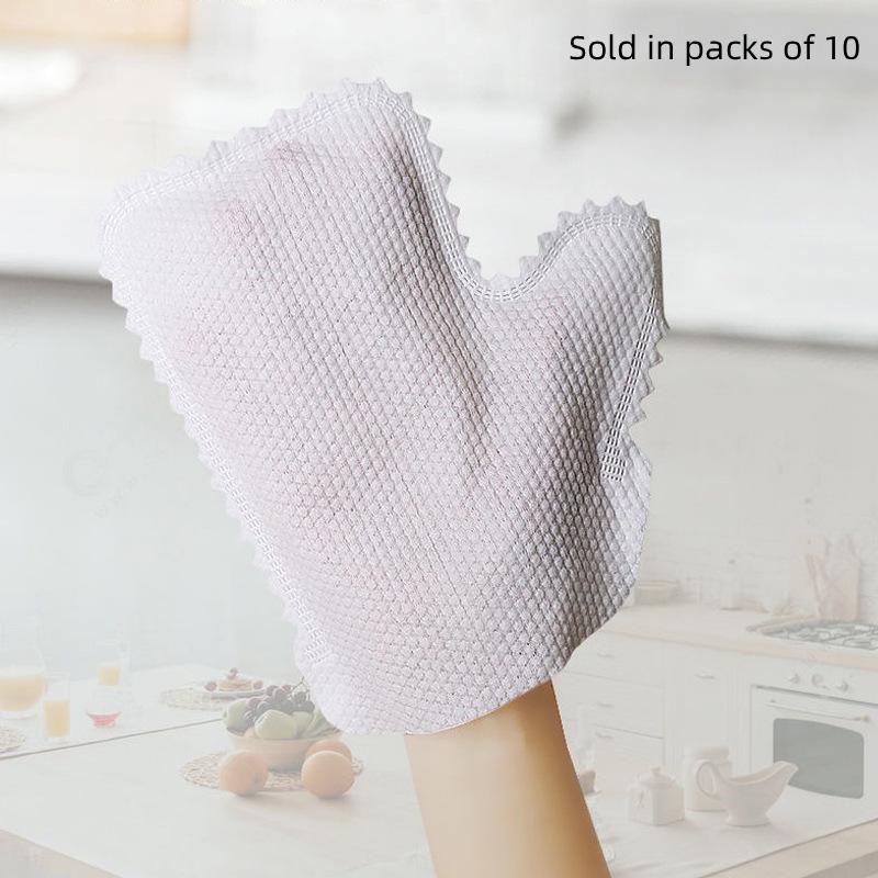 10Pcs Dust Gloves - Suitable For Both Wet And Dry Use, Easy To Wipe And Dust, Ideal For Kitchen Home Cleaning