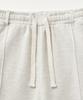 Seteo Cotton Elastic Waist Sweatpants Melange Ivory (Type B)