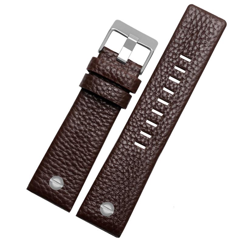 

Genuine Leather Watchband for Diesel DZ7257 1657 4323 7314 7313 7371 Watch Belt Strap 22 24 26 27 28 30mm Black Brown White Band 22mm