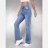 Jeans dritti a vita alta da donna per primavera e autunno