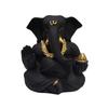 Black Terracotta Appu Ganesha with Gold Color Work for Car Dashboard Home Decor Gifting Diwali Birthday Festival