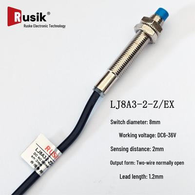 LJ8A3-2-Z/EX Metall Induktiver Näherungsschalter, M8, Zwei-Draht, Schließer, DC6-36V, 2mm Erfassung