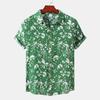 2022 Men's European Size Floral Short-Sleeve Hawaiian Beach Vacation Shirt