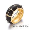 Hiphop Vintage Enamel Bangles for Women Classic Irregular Geometic Black Gold Color Chunky Bracelets Vacation Stacked Jewelry Gi
