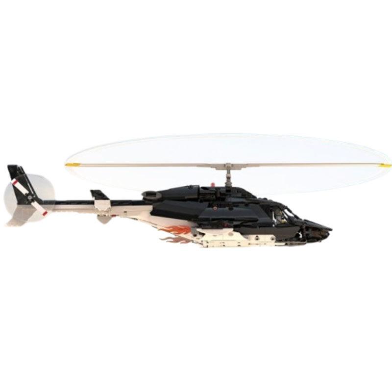 Moc Små Partikler Helikopter Modell Byggeklosser Læringsleketøy Utstillingsobjekt Hjernetrim Puslespill