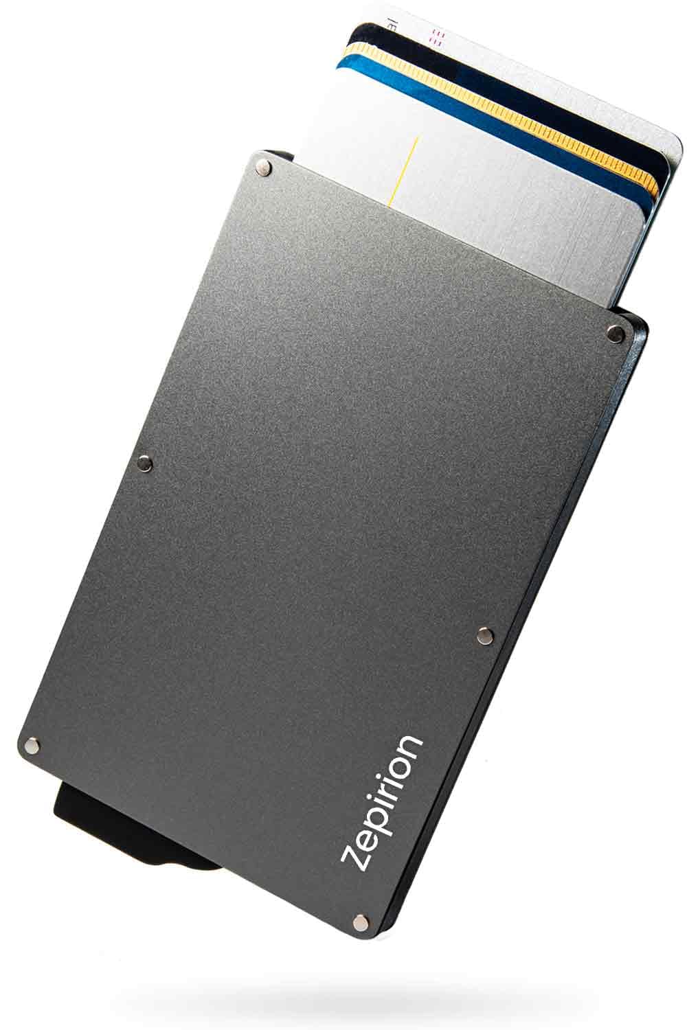 

Футляр для кредитної картки Sliding Slim із затискачем для грошей, алюмінієвий, космічний сірий [zepirion], антишкімуючий, антимагнітний
