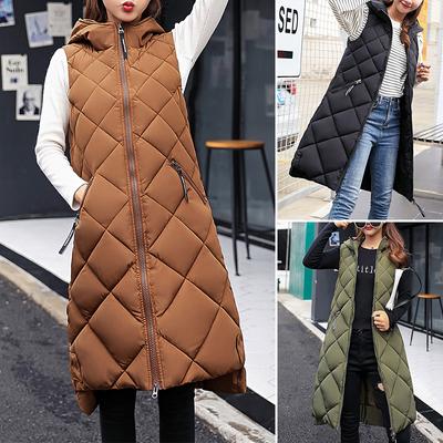 Herbst-Winter-Outwear, stilvoller Damenmantel mit Reißverschlusstaschen, dicke Winterweste mit Kapuze, lässig für den täglichen Gebrauch