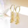 Christmas Hot Selling Women’s S925 Silver Wind Chime Earrings with 18K Gold Plated Ear Cuffs