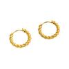2026 Gold-plated Earrings Women's Fashion Commuting Simple Exquisite Twist Round Earrings Earbuckle Jewelry