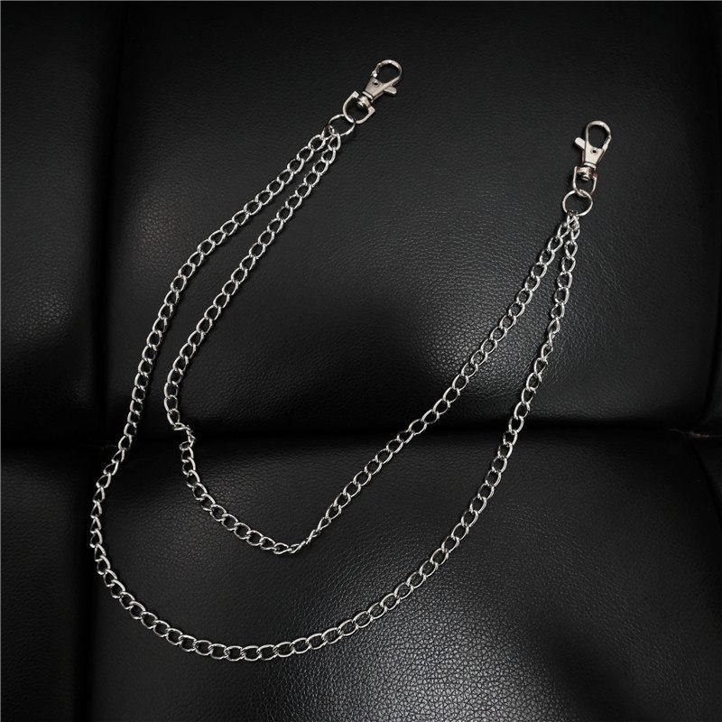 Chaîne de taille Punk Unisexe Porte-clés Long à Poche Légère pour Étudiant Port Quotidien Accessoire Anti-perte